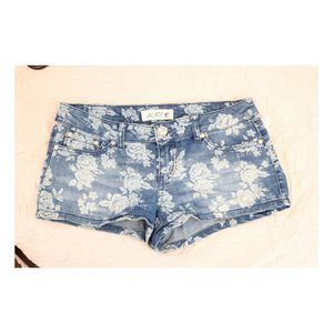 Floral Printed Denim Shorts